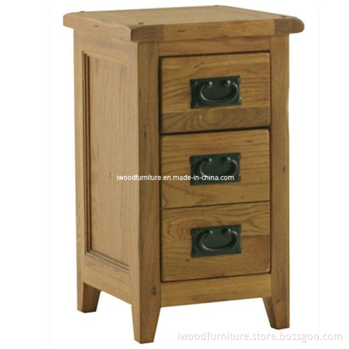 Rustic Reclaimed Oak Small Bedside Table